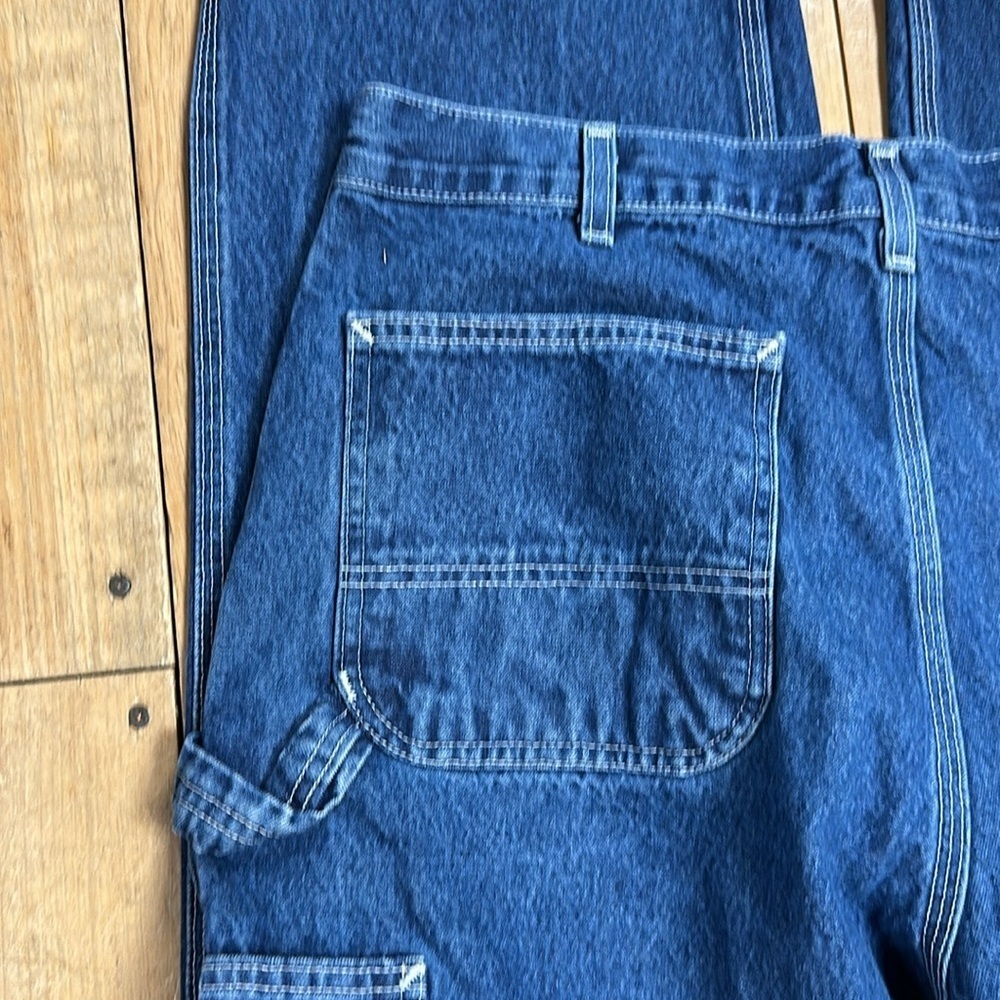 Carhartt Original Dungaree Fit‎ Denim Workwear Jeans, 35 x 32, wide legs, EUC! - Picture 6 of 7